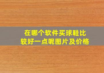 在哪个软件买球鞋比较好一点呢图片及价格