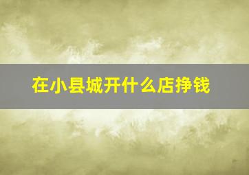 在小县城开什么店挣钱