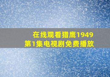 在线观看猎鹰1949第1集电视剧免费播放