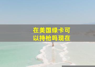 在美国绿卡可以持枪吗现在