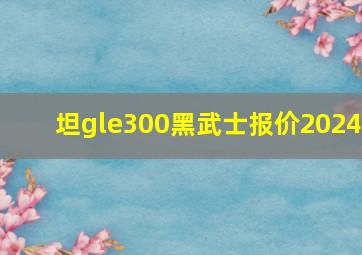 坦gle300黑武士报价2024