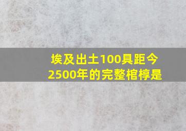 埃及出土100具距今2500年的完整棺椁是