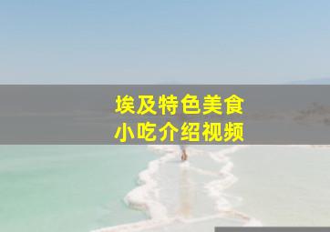 埃及特色美食小吃介绍视频