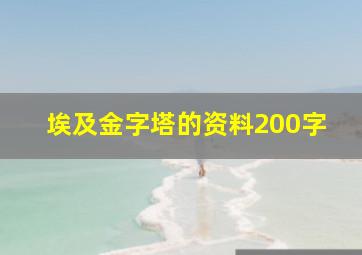 埃及金字塔的资料200字