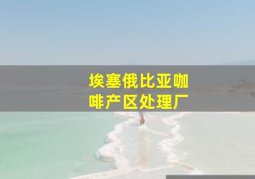 埃塞俄比亚咖啡产区处理厂