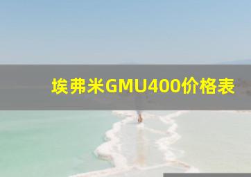 埃弗米GMU400价格表