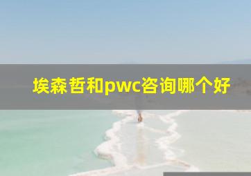 埃森哲和pwc咨询哪个好