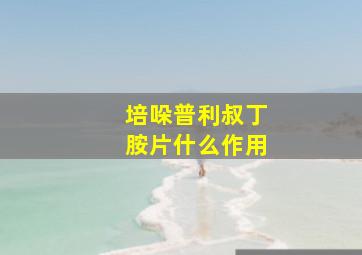 培哚普利叔丁胺片什么作用