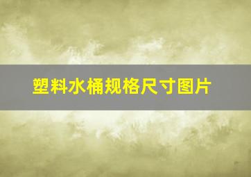 塑料水桶规格尺寸图片