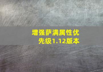 增强萨满属性优先级1.12版本