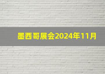 墨西哥展会2024年11月