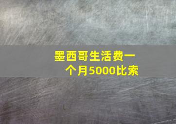 墨西哥生活费一个月5000比索