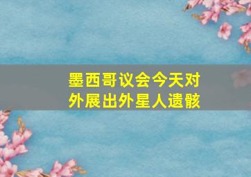 墨西哥议会今天对外展出外星人遗骸