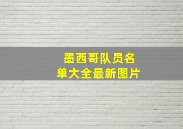 墨西哥队员名单大全最新图片