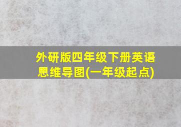 外研版四年级下册英语思维导图(一年级起点)