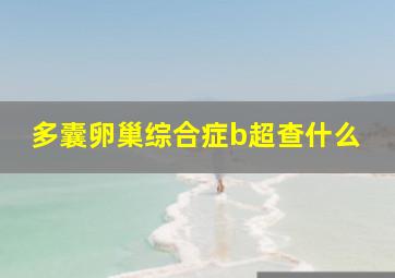 多囊卵巢综合症b超查什么