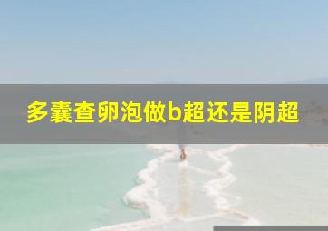 多囊查卵泡做b超还是阴超