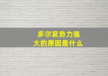 多尔衮势力强大的原因是什么