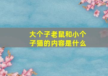 大个子老鼠和小个子猫的内容是什么