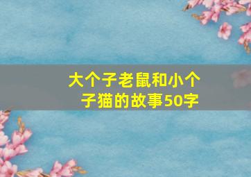 大个子老鼠和小个子猫的故事50字