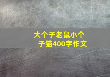 大个子老鼠小个子猫400字作文