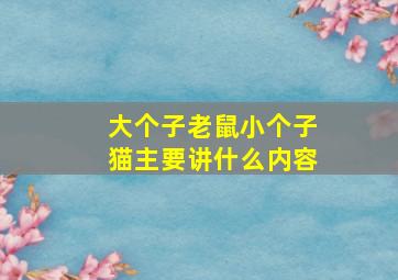 大个子老鼠小个子猫主要讲什么内容