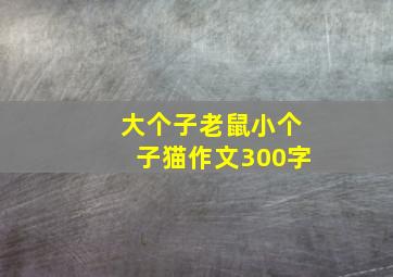 大个子老鼠小个子猫作文300字