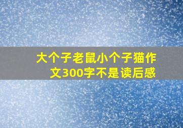 大个子老鼠小个子猫作文300字不是读后感