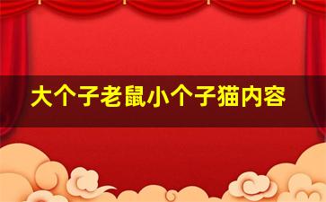 大个子老鼠小个子猫内容