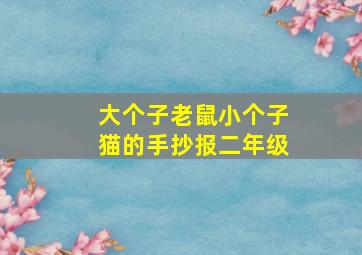 大个子老鼠小个子猫的手抄报二年级