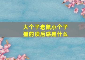 大个子老鼠小个子猫的读后感是什么