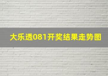 大乐透081开奖结果走势图