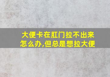 大便卡在肛门拉不出来怎么办,但总是想拉大便