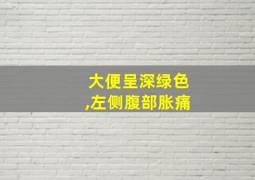 大便呈深绿色,左侧腹部胀痛