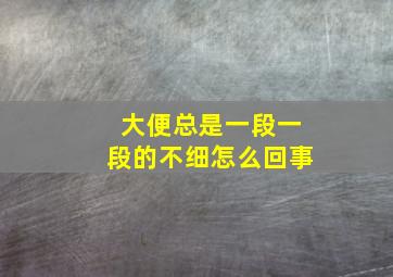 大便总是一段一段的不细怎么回事