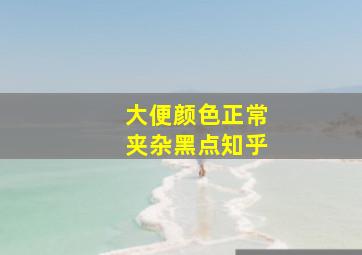 大便颜色正常夹杂黑点知乎