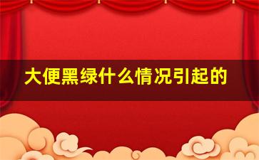 大便黑绿什么情况引起的