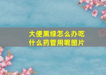 大便黑绿怎么办吃什么药管用呢图片