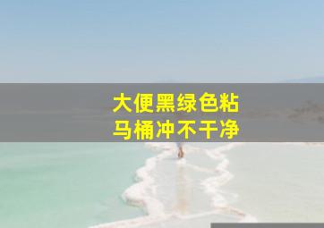 大便黑绿色粘马桶冲不干净