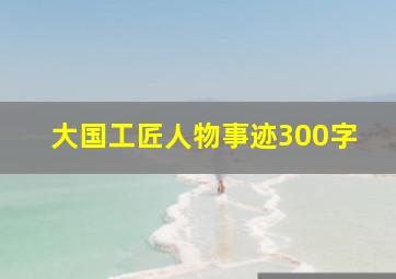 大国工匠人物事迹300字