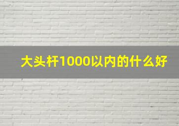 大头杆1000以内的什么好