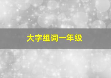 大字组词一年级