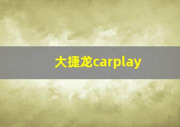 大捷龙carplay