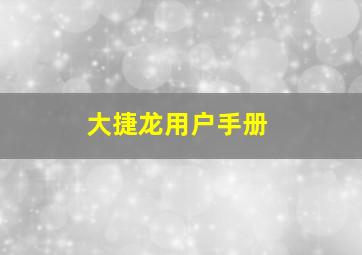 大捷龙用户手册