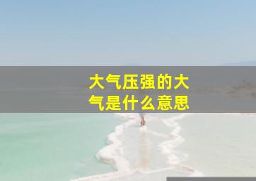 大气压强的大气是什么意思