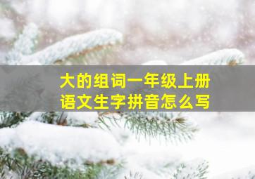 大的组词一年级上册语文生字拼音怎么写