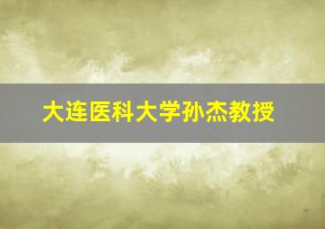 大连医科大学孙杰教授