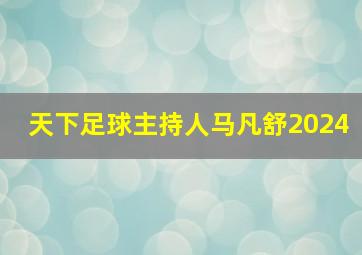 天下足球主持人马凡舒2024