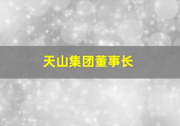 天山集团董事长