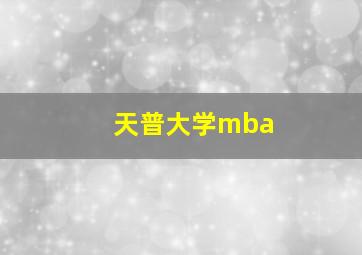 天普大学mba